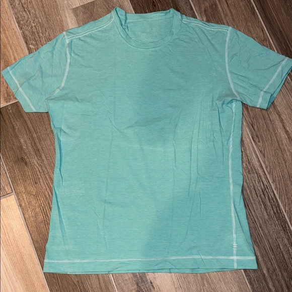 lululemon athletica Other - lululemon athletica Men’s L Teal and White Short Sleeve Tee